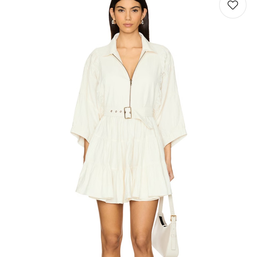 Free People Cream Mini Dress with Belt
